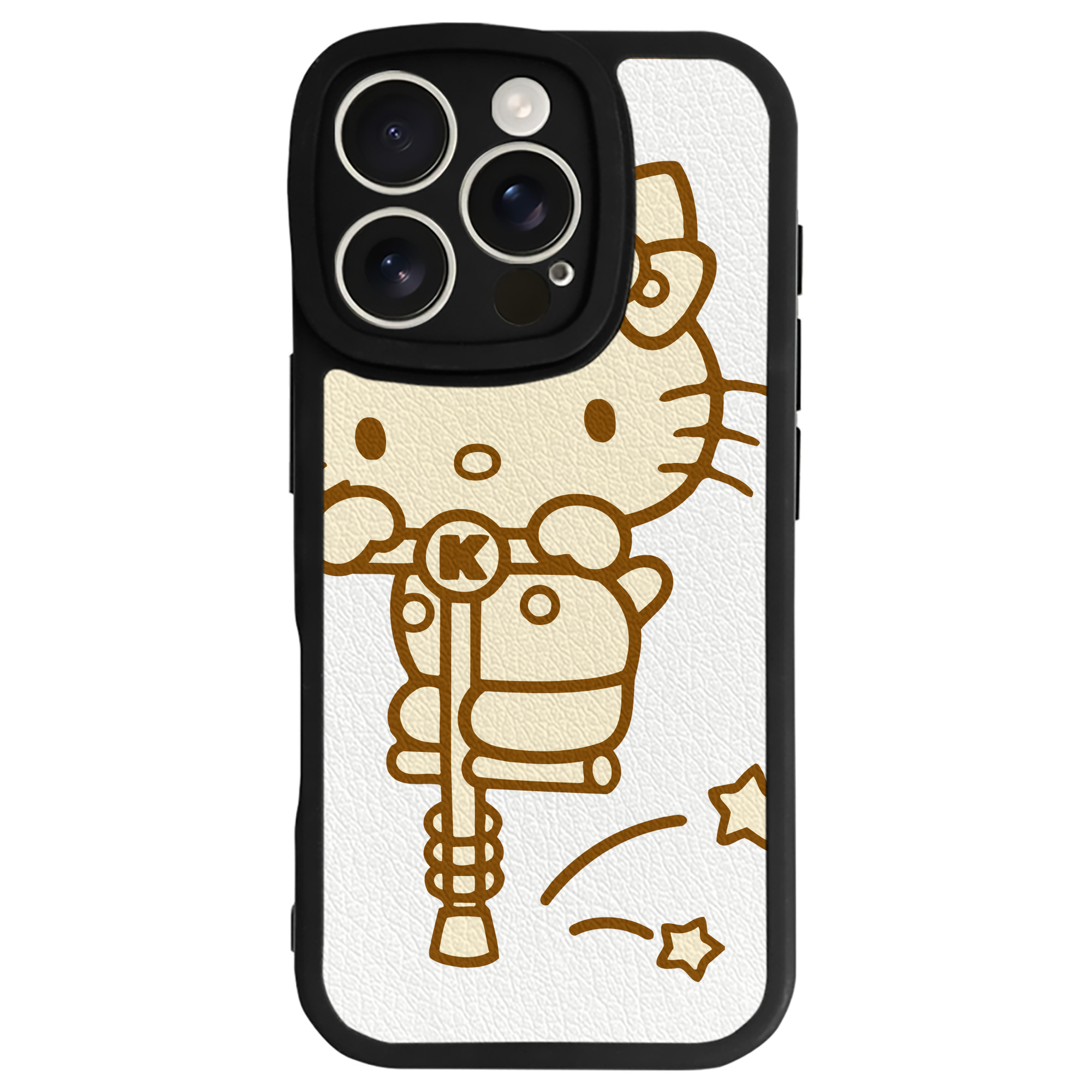 （画像用） Hello Kitty ハローキティ 【iPhone 16シリーズ対応】シリコンスマホケース（レザー調） 材質：シリコン